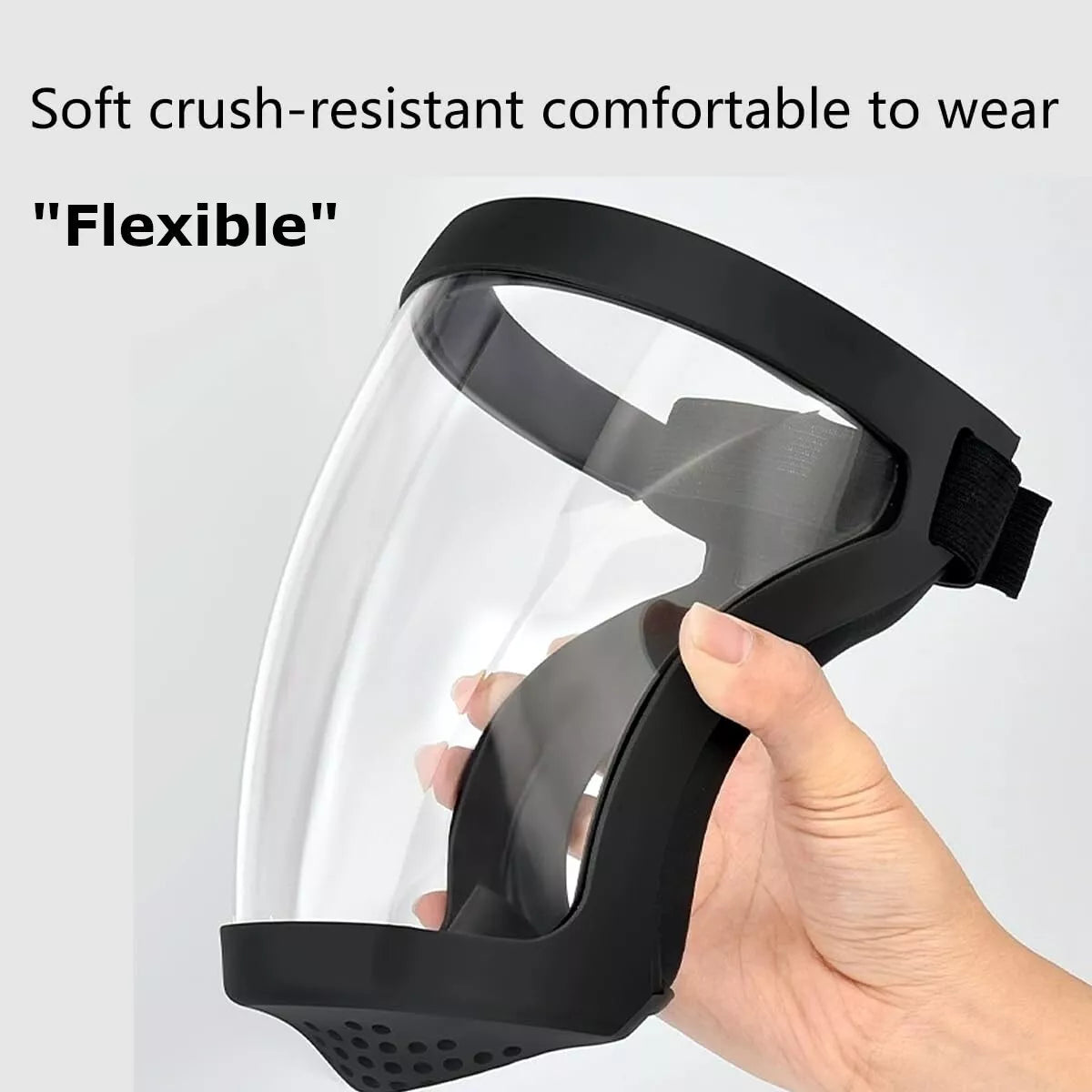 flexible face shield, comfortable to wear