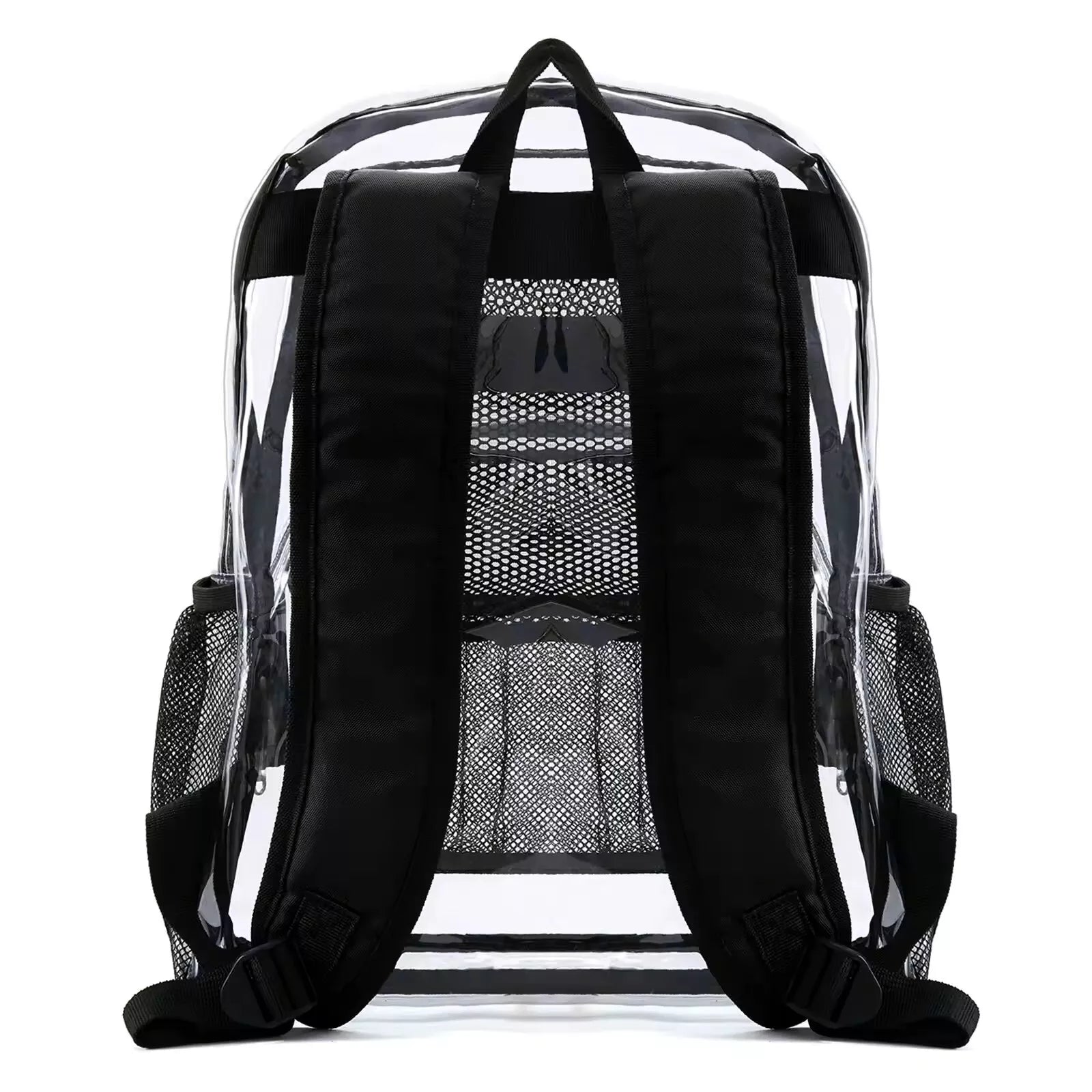 back image of trim on clear bookbag