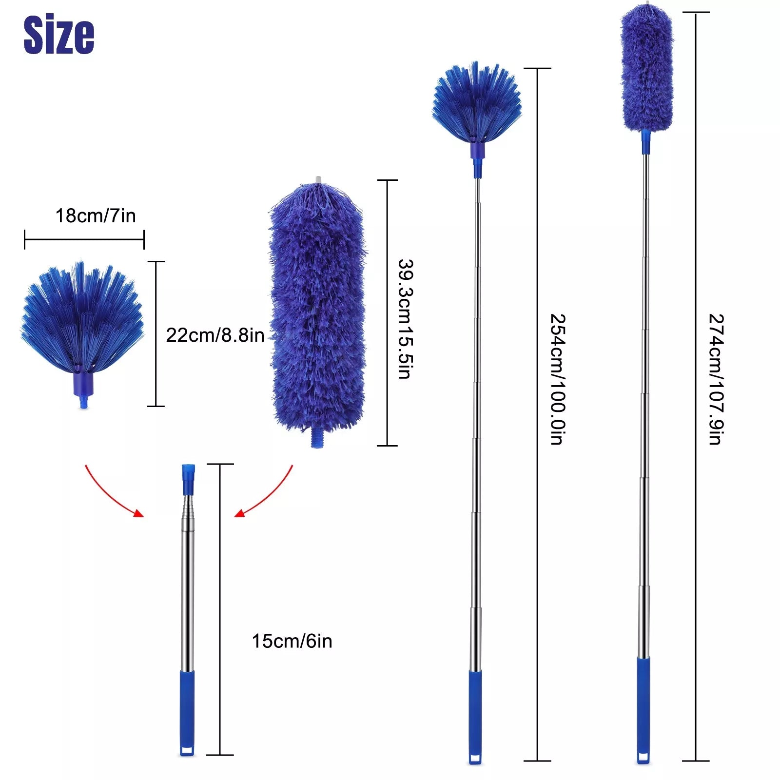microfiber size specifications