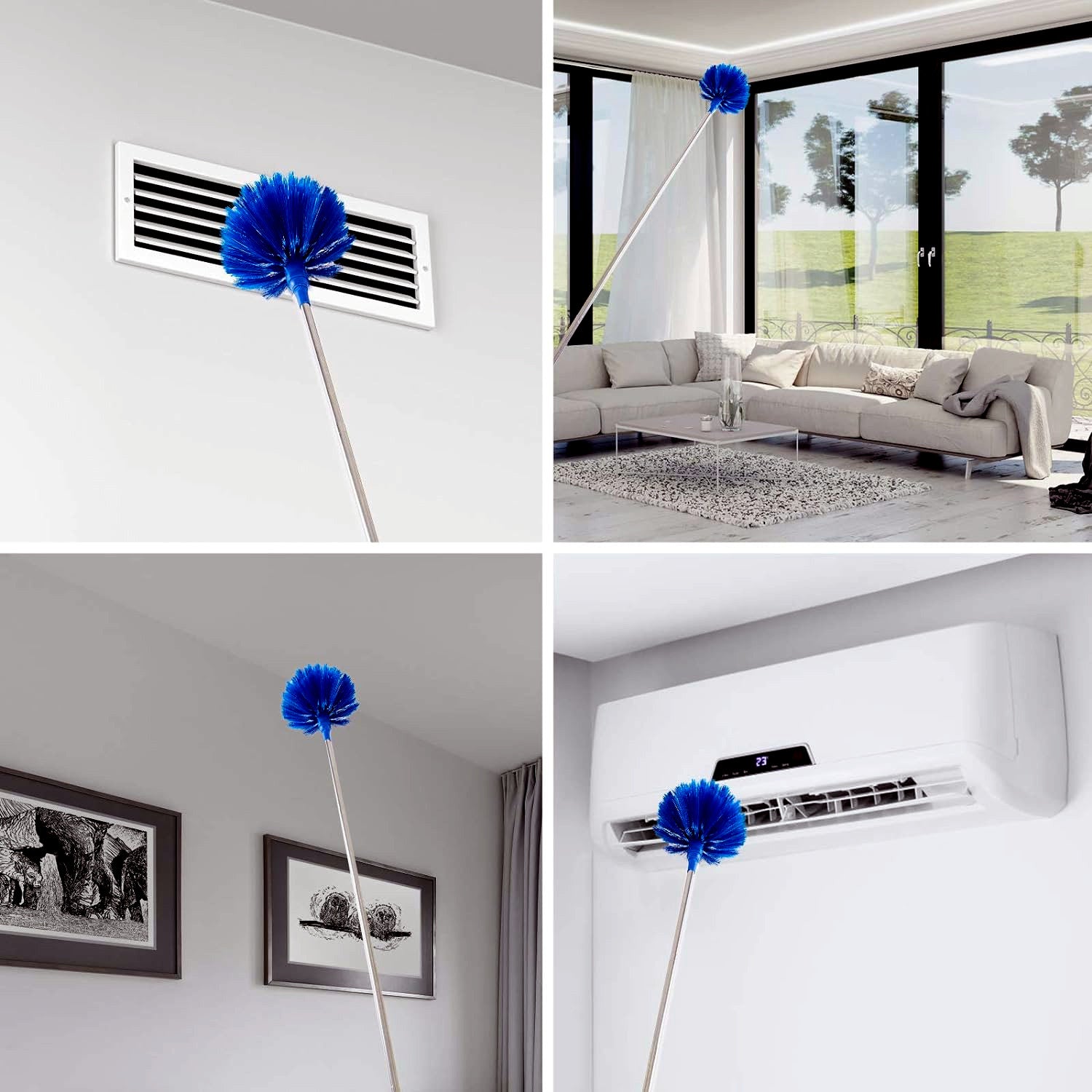 cobweb duster easily cleaning corners, vent covers, window seals ac units