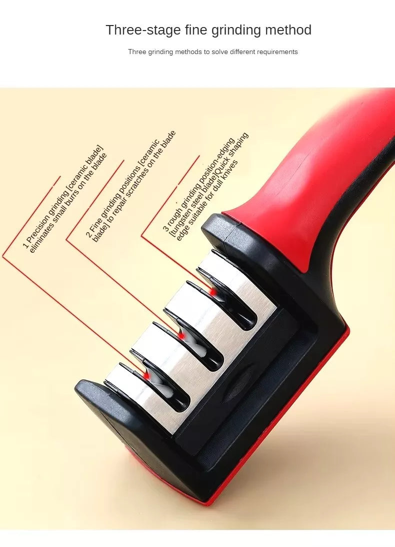 knife sharpener 3-stage fine grinding method