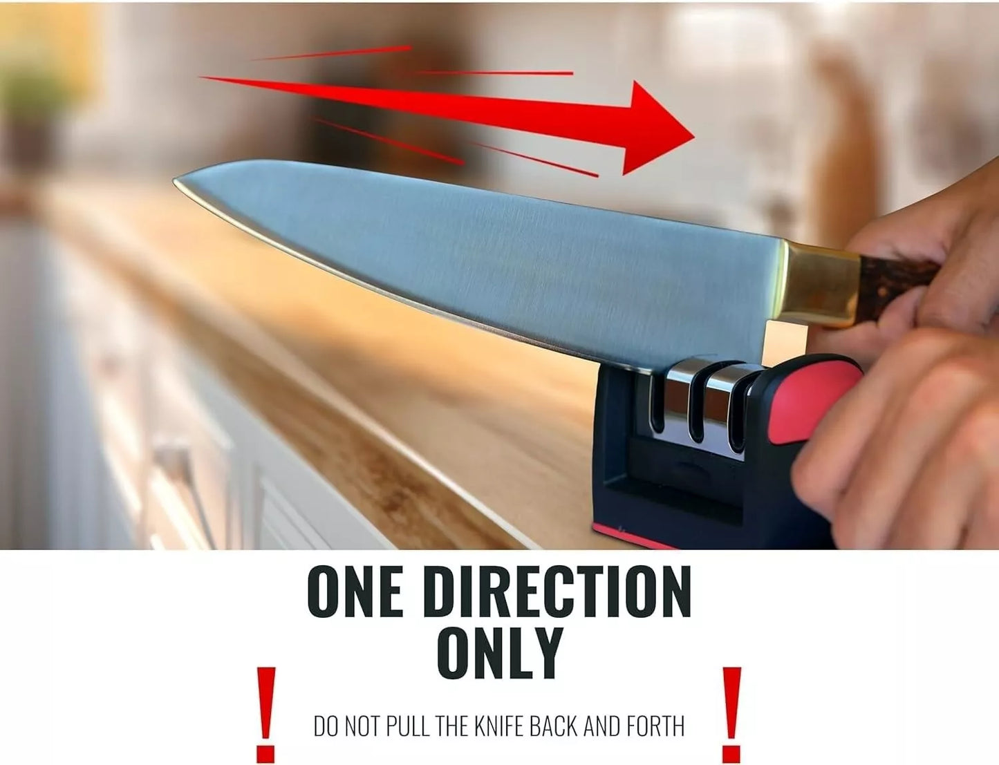 one direction only sharpening, pull towards, not away