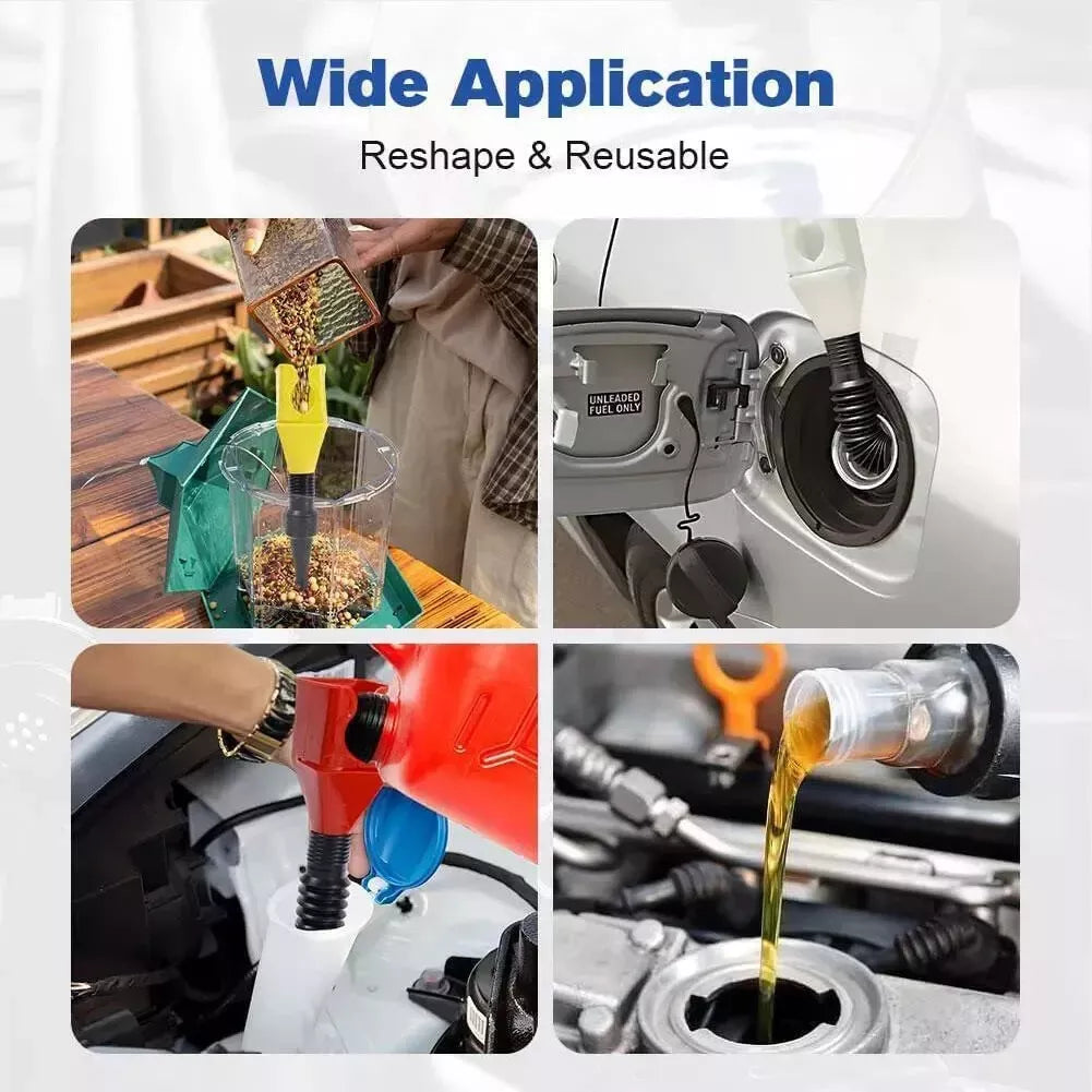 wide application snap funnel uses pouring bird seed, gas, oil, water, fluids