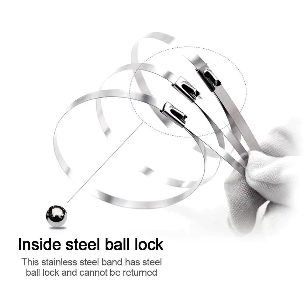 image showing ball locking mechanism of stainless steel zip ties